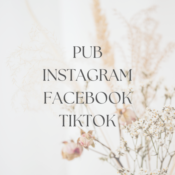 PUB Instagram facebook tiktok